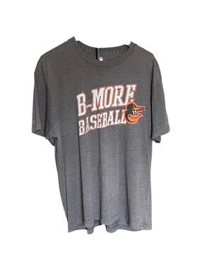 Baltimore Orioles T-Shirt Mens XL Gray B-More Baseball MLB Majestic Tee CLEAN!